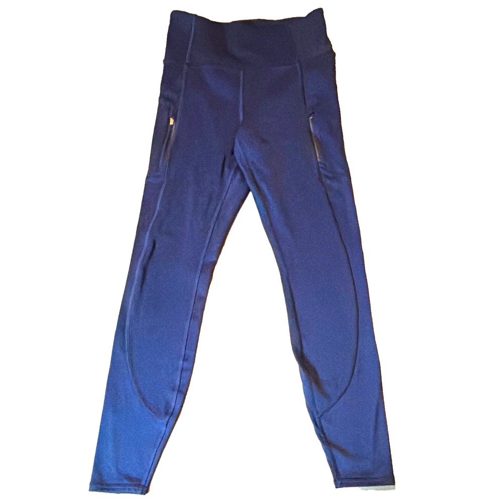 Athleta Rainier Tight Women's Leggings XS Blue Solid Ankle Logo